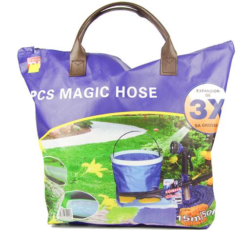 Magic hose - 8 darabos készlet -   kihúzható locsolótömlő 30M + Car Wash Szett