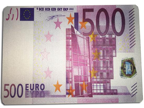 Egérpad 500 eurós dizájnnal