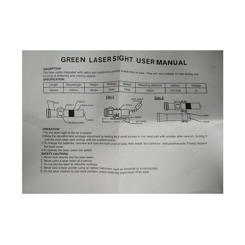 Fegyverre szerelhető, célzást segítő léser. ( Green Laser Sight Forces Laser Sight Module )