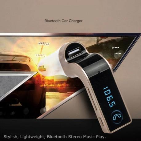 CAR G7 Bluetooth autós FM Transmitter MP3 lejátszó / Kihangosítás / USB töltő / TF Ezüst