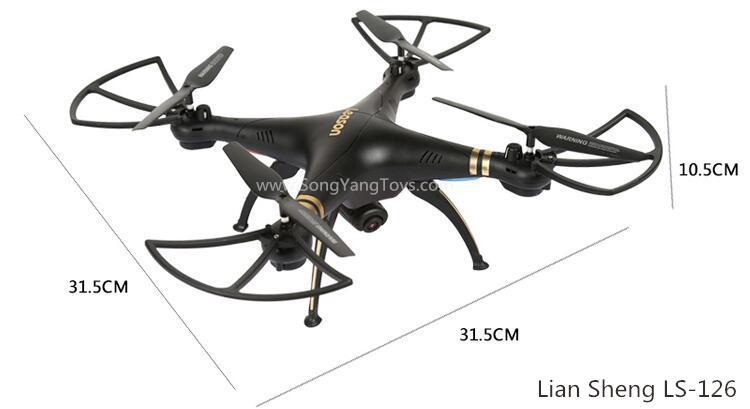 LEASON LS-126 Quadcopter ( Drón )  2.4GHZ 4CH R/C Drone w/Camera and WIFI !!!