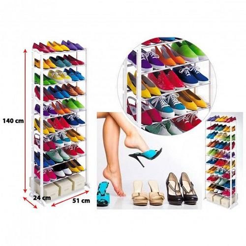 Amazing Shoe Rack 10 soros műanyag cipőtartó 30 pár cipőnek