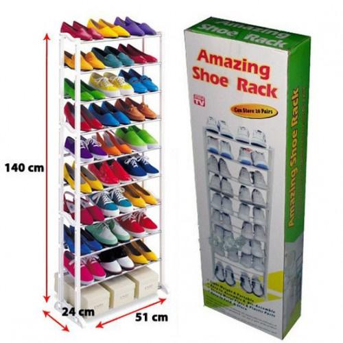 Amazing Shoe Rack 10 soros műanyag cipőtartó 30 pár cipőnek