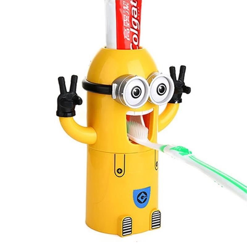 Minionos automata fogkrém adagoló fogkefe tartó - Többfunkciós fogkrém adagoló!