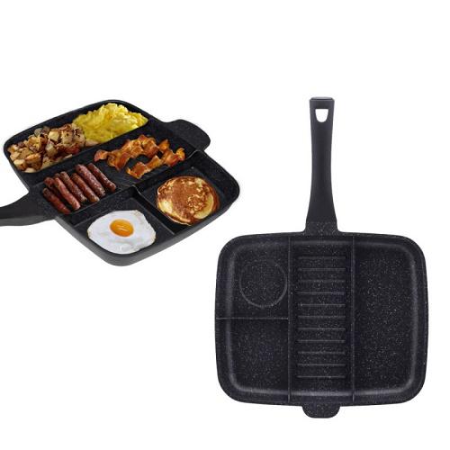 Royalty Line multifunkcionális osztott grill serpenyő 38cm