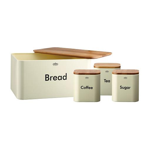 Peterhof kenyértartó doboz + 3 tároló doboz fedéllel