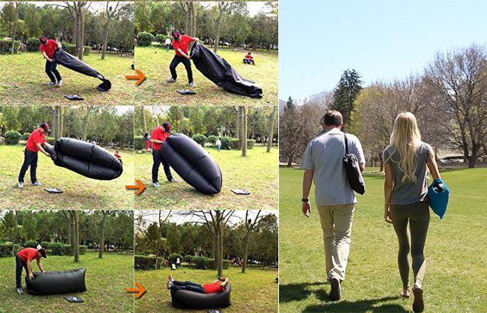 Cloud Lounger - Légágy. Pumpa nélküli Matrac! levegőágy strandoláshoz kempingezéshez