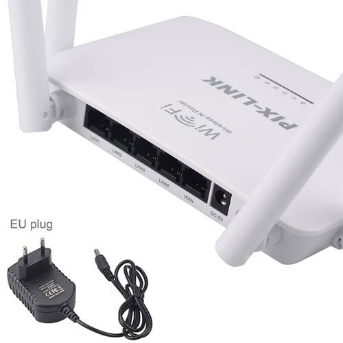 Wireless Home Router WIFI Repeater Boost Extender Network 802.11 b/g/n 5 Port RJ45 300Mbps White 4 Antennas