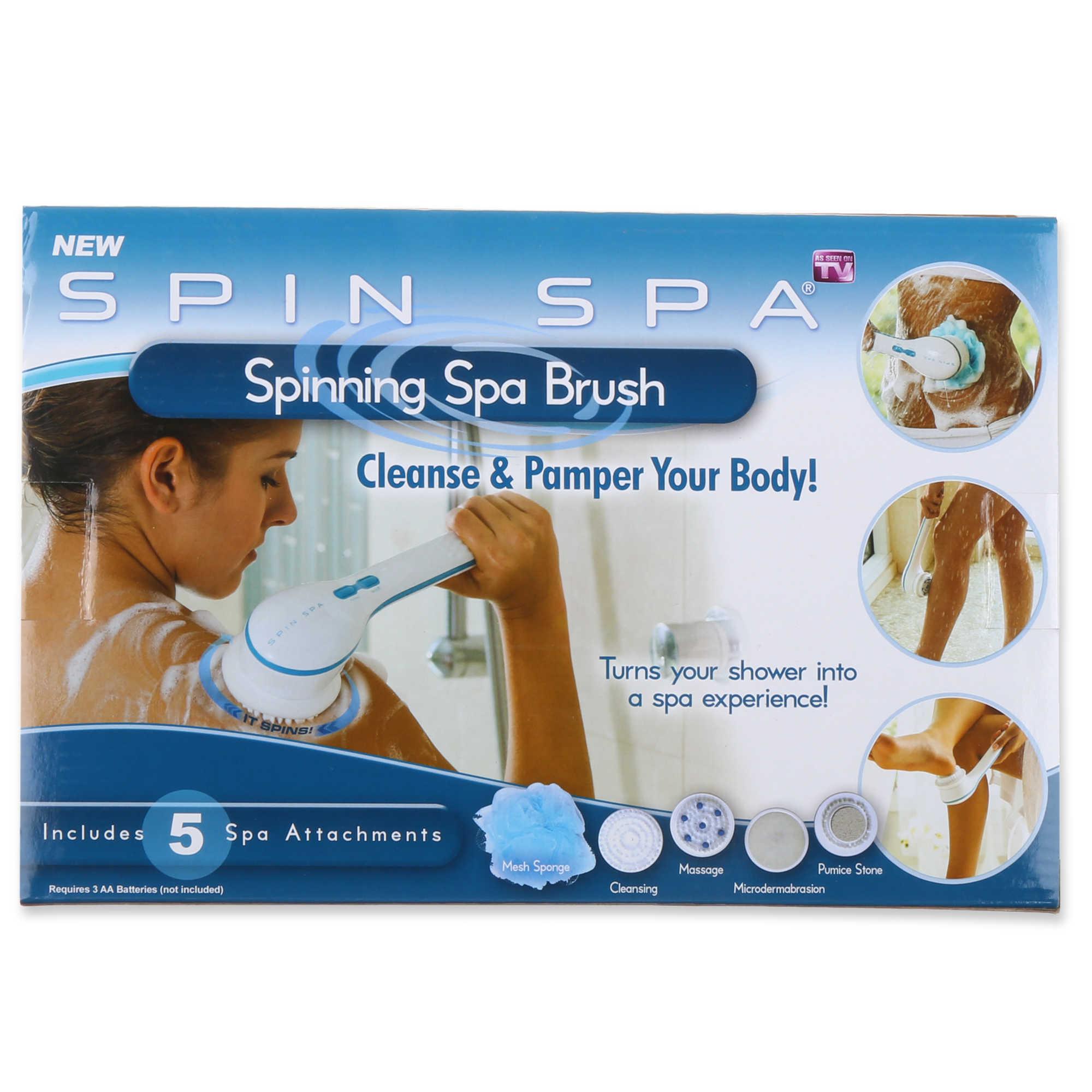 A Spin SPA Body Brush -  zuhanykefe 5 cserélhető fejjel, test masszírozó