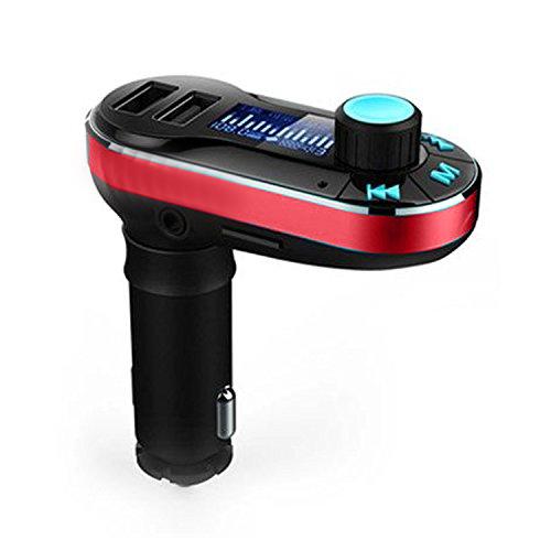 FM Transmitter 5in1 Dual USB Car Charger Support SD/TF Card Music Control Hands-Free Calling