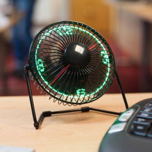 ASZTALI LED ÓRA VENTILÁTOR