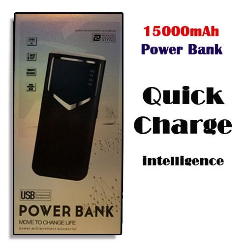 Intelligence Powerbank 15000mAh 2 USB Port --- HIGH QUALITY --- Quick Charge