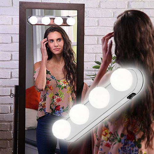 Elemes kozmetikai LED lámpa / tükörre rögzíthető, tapadókorongos sminklámpa