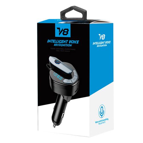 V8 autós BT/FM bluetooth Transmitter + headset