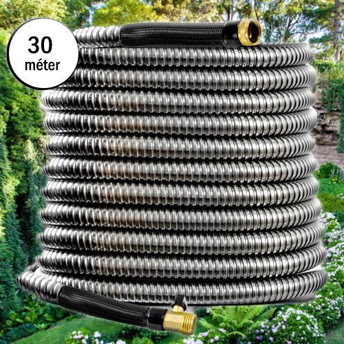 Steel Hose csavarodásmentes extra erős fém locsolótömlő, slag 30 méter