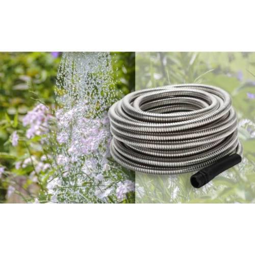 Steel Hose csavarodásmentes extra erős fém locsolótömlő, slag 30 méter