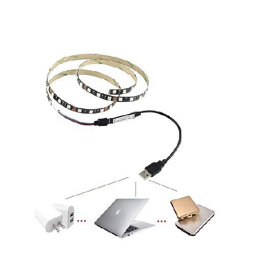 Színes LED TV világítás / vízálló USB RGB LED szalag - 300 cm, vágható