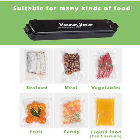 Vacuum Sealer - Élelmiszer légzáró gép Vákuumcsomagoló, Vákuumtömítés- 10 db tasak ajándék