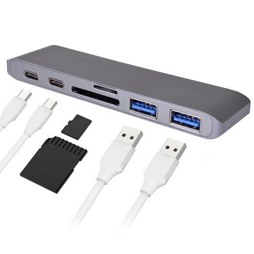 USB elosztó HUB - Type-C, USB 3.0, SD, Micro SD, TF