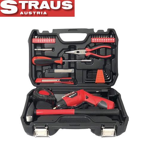 Straus 101 részes Lithium-Ion Akkus csavarozó + Kiegészítők Kofferrel LED Világítás 4,8V ST/CSD48-110