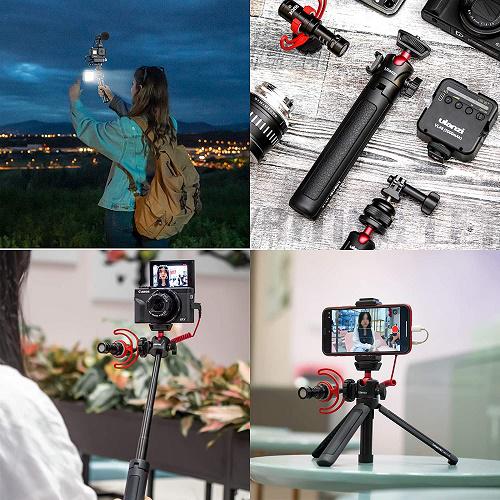 ULANZI MT-08 multifunkciós állítható méretű tripod, szelfibot, asztali állvány 360 fokos gömbfejjel