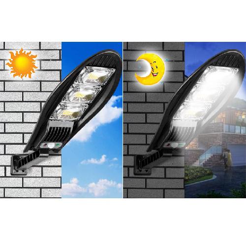 Napelemes LED kültéri mozgásérzékelős fali lámpa távirányítóval 60W W778B