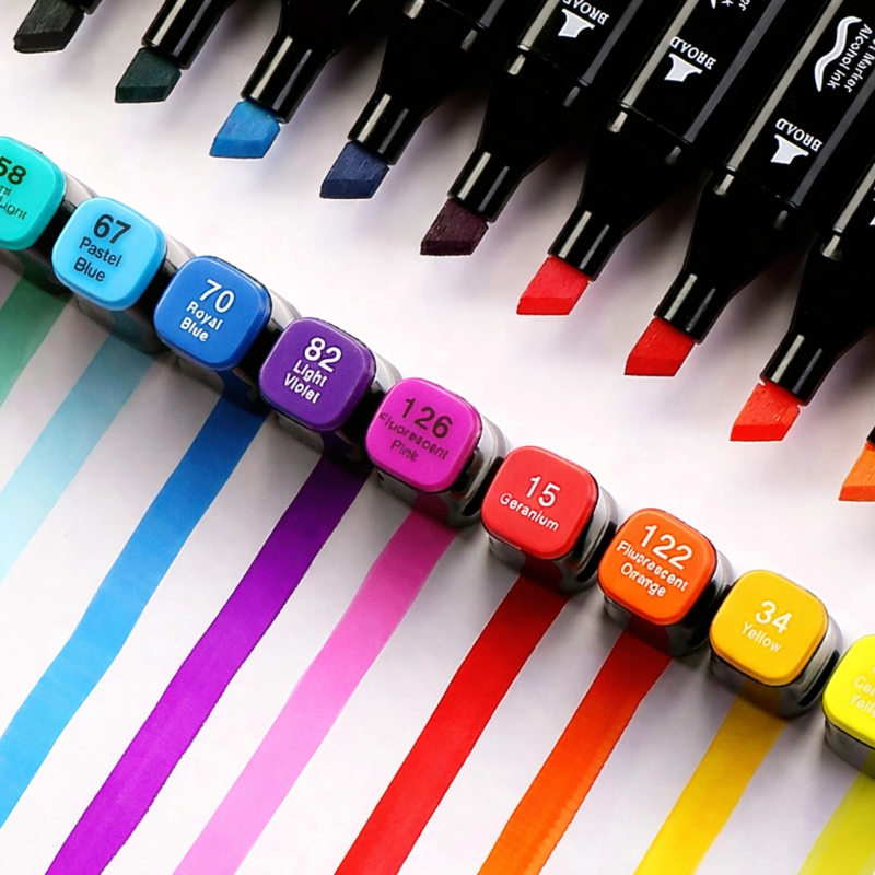 Alkoholos Markerek 168 db – Kétoldalas Filctoll Szett Táskával