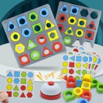 Fejlesztő játék, Formaillesztő társasjáték gyerekeknek, forma és a szín - SHAPE MATCHING -
