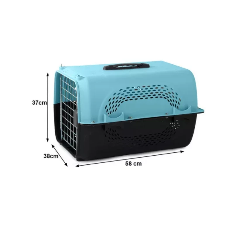 Kisállat szállító 58 cm | Kutya hordozó, macska ketrec – 58-as méret Kék