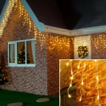 Jégcsap Fényfüzér 25méter 500 LED 8 fénymód