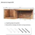 Elite Home® falra szerelhető fa WC-papír tartó polccal