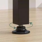 3 szintes masszív fém fürdőszobai polcrendszer mosógép fölé fa polcokkal, fekete – 175 cm