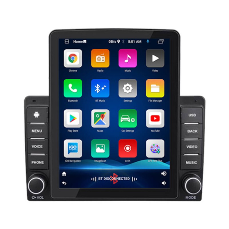 Multimédiás autós navigációs fejegység 2DIN 9,5" kijelző Android Bluetooth GPS 9580A