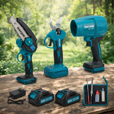 HAYAMI HA-1070 Akkumulátoros Kerti Szerszám Szett – 3 az 1-ben, 68V, Vezeték Nélküli