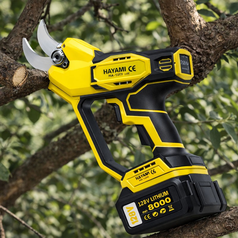 Akkumulátoros Metszőolló Készlet , 2db 128V Lítium Akkumulátorral   HAYAMI HA-1079