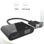 VGA – HDMI+VGA átalakító audio kimenettel