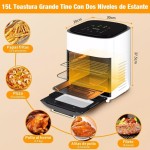 Forrólevegős AIR FRYER olajmentes légkeveréses sütő, 1400 W, 15l