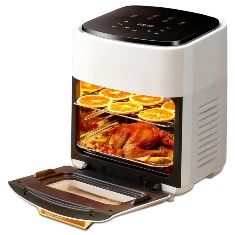 Forrólevegős AIR FRYER olajmentes légkeveréses sütő, 1400 W, 15l