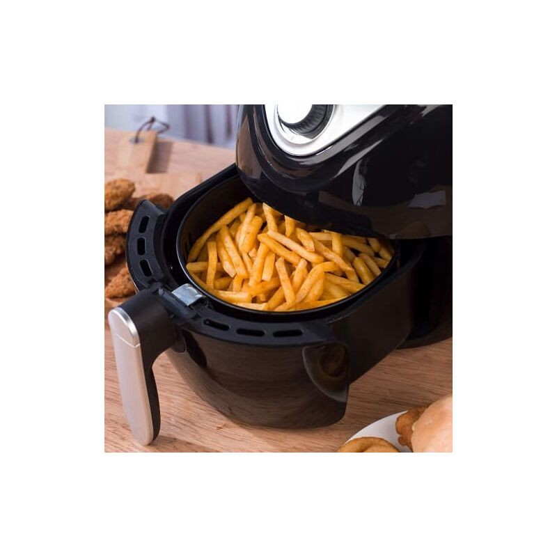 Air Fryer, olaj nélküli fritőz, meleglevegős sütő analóg vezérléssel, 2 liter