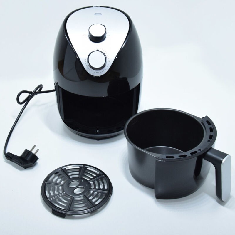 Air Fryer, olaj nélküli fritőz, meleglevegős sütő analóg vezérléssel, 2 liter