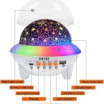 Csillag projektor Bluetooth hangszóró távirányítóval -Crystal Magic Ball Light-