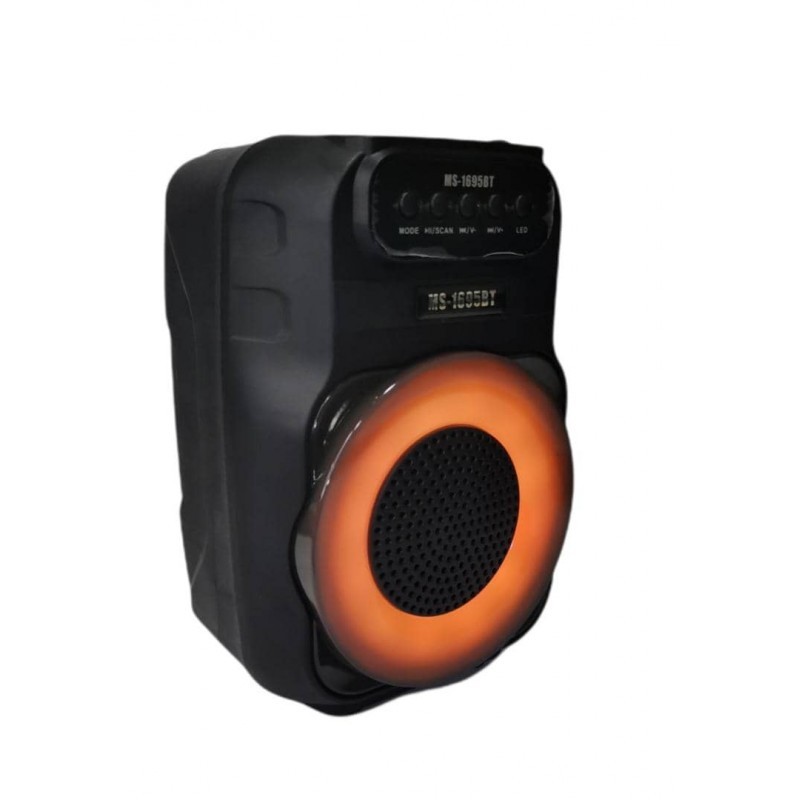 Hordozható hangszóró MP3, USB/TF, Bluetooth, FM rádió, LED kijelző, LED hangszóró – MS1696BT -  3″