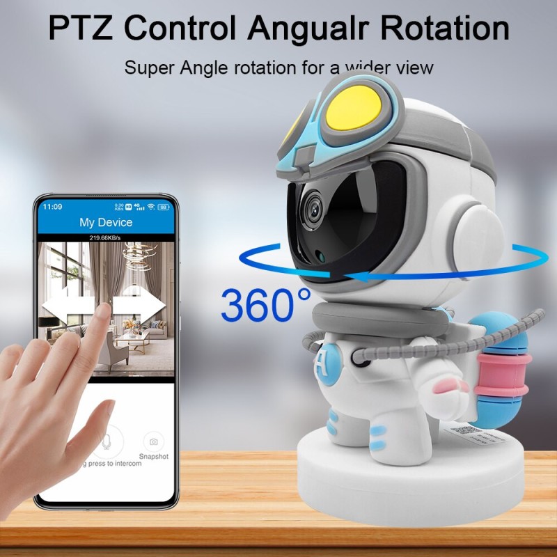 ROBOT Kamara 1080P intelligens otthoni Wifi biztonsági kamera CCTV  kétirányú audio mozgáskövető baba megfigyelő kamera hálózati IP