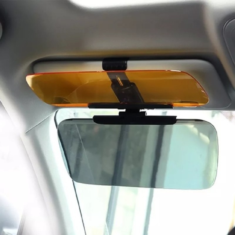 Nagy autós fényszűrő – napellenzőre csíptethető – éjjeli és nappali szűrővel