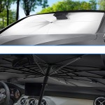 Autós árnyékoló esernyő / összecsukható napvédő szélvédő takaró - 130x76 cm