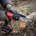 WORTHAIR KE24-286 Akkus Kézi Mini Láncfűrész 8″ – 128V, 2 Akkumulátorral, Hordtáskával