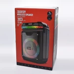 Hordozható hangszóró MP3, USB/TF, Bluetooth, FM rádió, Aux, LED kijelző, mikrofon, távirányító, LED hangszóró – ZQS-8139