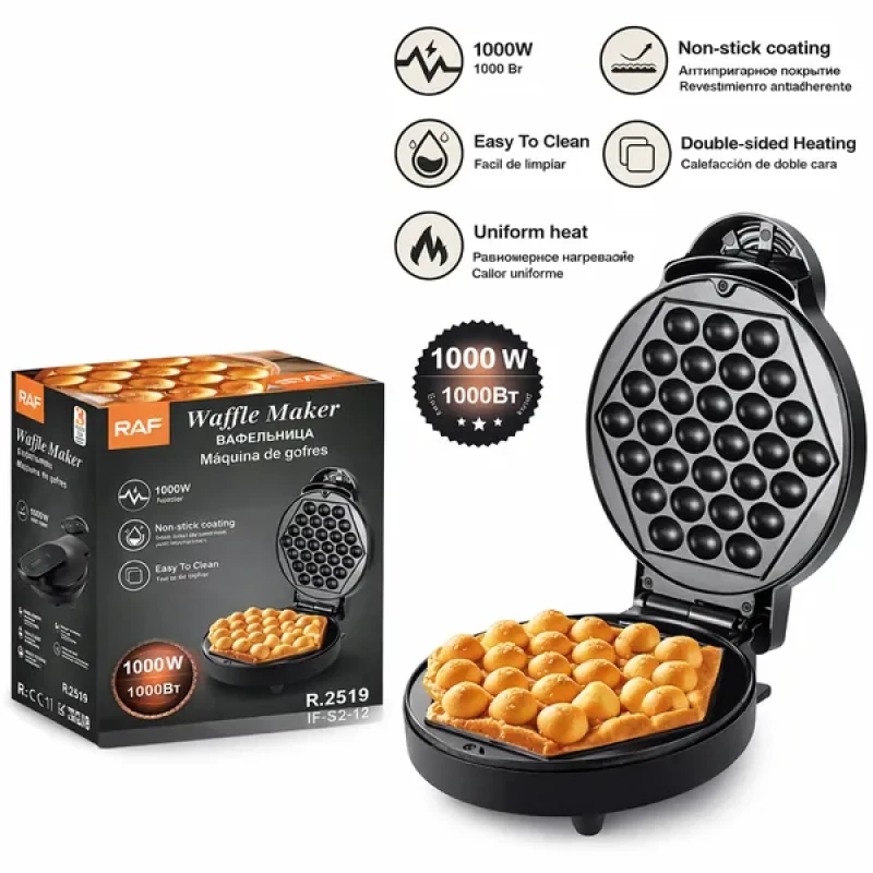 Gofrisütő (Bubble Waffle Maker) 1000W - RAF R.2519