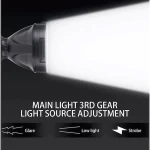 LED zseblámpa - 3 állítható világítási mód / USB-ről tölthető L-830