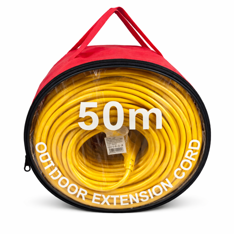 50 m-es kültéri hosszabbító kábel Sárga